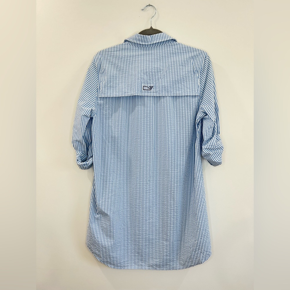 Vineyard Vines Blue Striped Swim Coverup - Picture 3 of 12